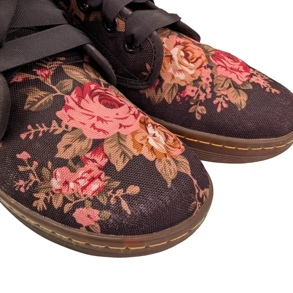 Dr. Martens Shoreditch Black Victorian Flowers canvas boots Size 7 - Picture 6 of 6